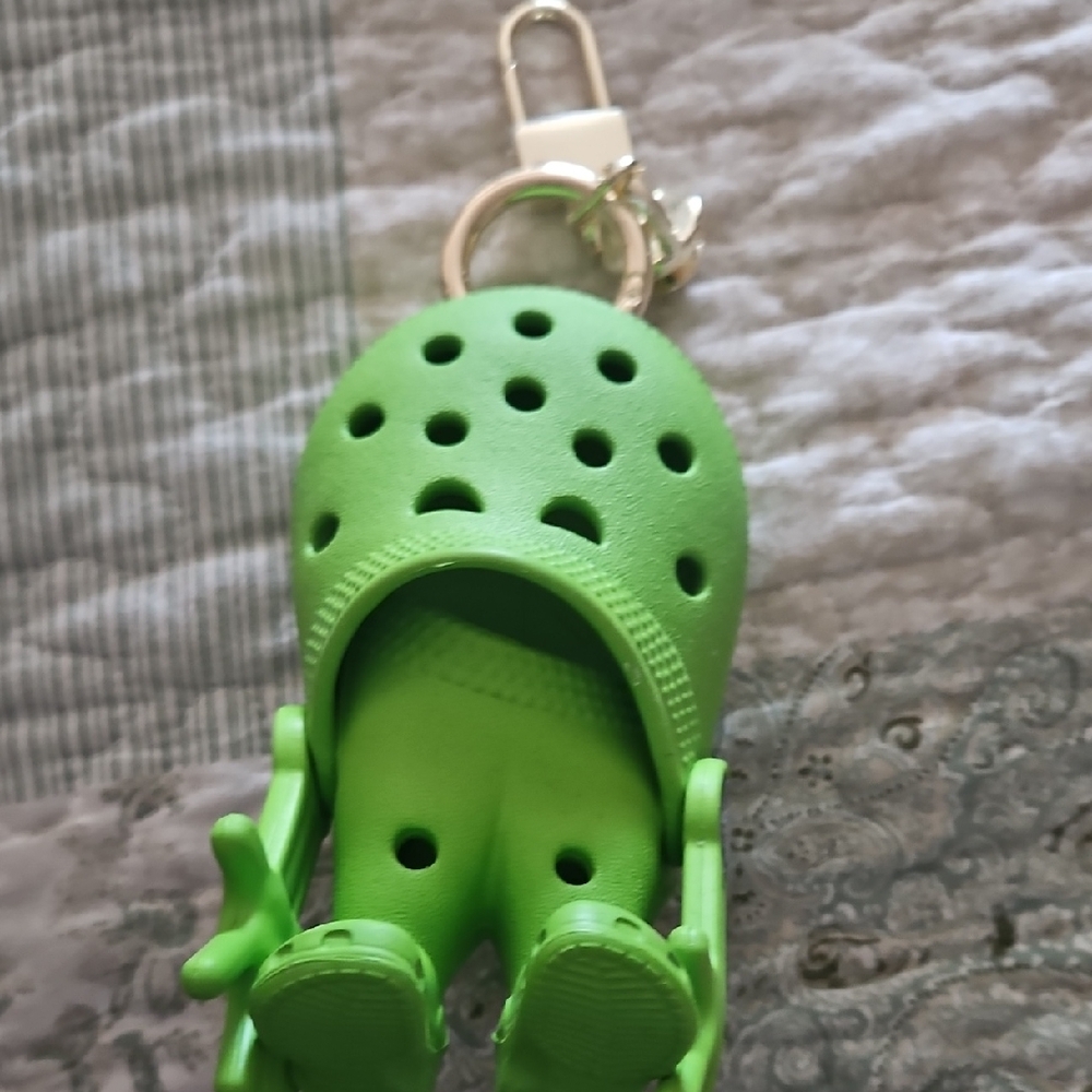Green Croc Keychain